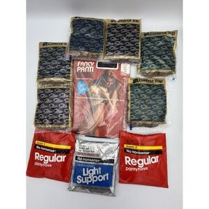 Vintage Pantyhose Lot Of 10 NOS Silkie No Nonsense Assorted Sizes Colors Ten Pks